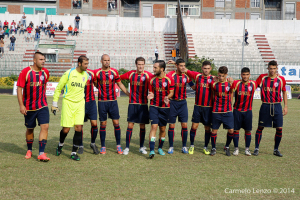 Una formazione titolare del Milazzo (foto Carmelo Lenzo)