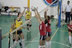 Un attacco del Messina Volley