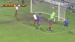 Il palo centrato da Carretta sul punteggio di 1-1