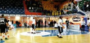 Il riscaldamento dell'Orlandina a Brindisi