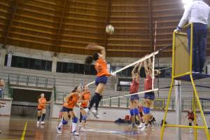 Una fase del match tra AS Volley e Messana Tremonti