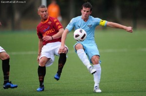 Ciciretti in azione nel derby con la Lazio