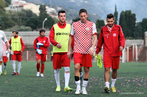 Fantino, Matinella e Treppiedi alla fine di un match al "Vasi"