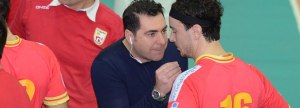 Il tecnico Flavio Ferrara a colloquio con la squadra