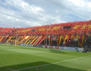 Una splendida immagine d'archivio della Curva Sud del Benevento