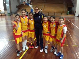I giovani cestisti del Centro Minibasket Basket Eolie