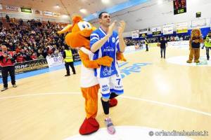 Matteo Soragna e la mascotte paladina