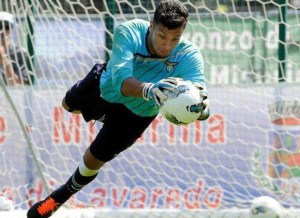 Alessandro Berardi in azione, con la divisa della Lazio, che ne detiene il cartellino