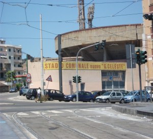 Gli esterni dello stadio "Giovanni Celeste"