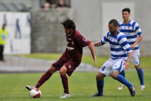 Manuel Mancini in azione con la divisa della Salernitana