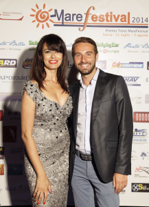 L'attrice Maria Grazia Cucinotta ed il giornalista Massimiliano Cavaleri