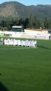 Lo striscione d'incoraggiamento per Pippo Mancuso