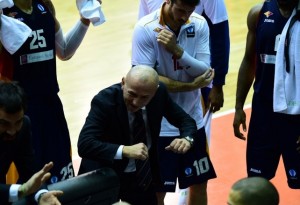 L'allenatore della Virtus Roma Luca Dalmonte