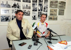 Pagni e Spiridonovic nel giorno della presentazione (foto Enrico Di Giacomo)