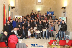 Gruppo con tutti i premiati della scuderia Sgb Rallye