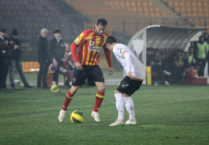 Spiridonovic in fase di copertura a Lecce