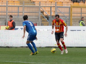 L'esterno sinistro Daniele Mannini in azione. Per lui un'intera carriera tra A e B prima delle esperienze in C di Pisa e Lecce