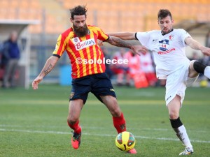 Moscardelli in azione. Per lui già 11 reti in stagione, la prima arrivò proprio al San Filippo