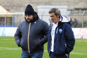 Il presidente Columella ed il tecnico del Matera Auteri