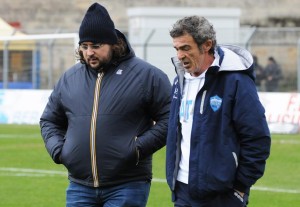 Il presidente Columella ed il tecnico del Matera Auteri