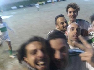 Il selfie dopo la rete di Giorgianni