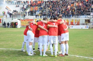 Il Messina prima del calcio d'inizio