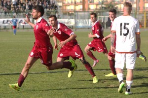 La gioia di Mosciaro per l'1-0