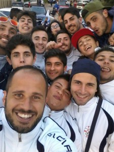 Il selfie celebrativo dei giocatori del Rocca