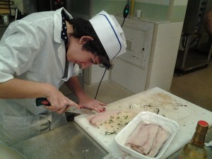 Studentessa al lavoro