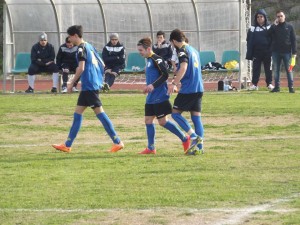 Esultanza dopo il gol di Pagano