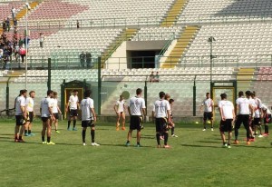 L'allenamento disputato a porte aperte al San Filippo