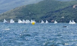 Una fase della regata di Orbetello
