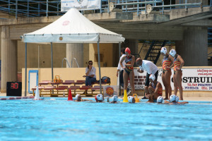 Un time out della Waterpolo (foto Roberta Fazio)