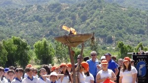 Il Braciere Olimpico alla manifestazione della Val d'Agrò