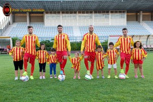 I giocatori dell'Igea Virtus in posa