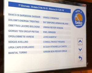 La 1° giornata di Serie A Beko 2015/16