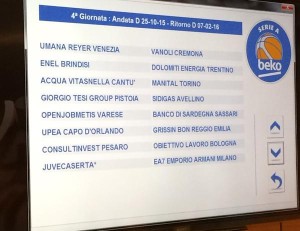 La 4° giornata di serie A Beko 2015/16