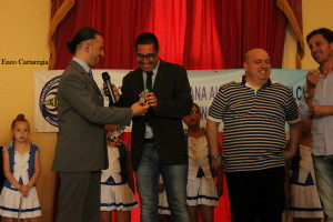 Il presidente Cottone, il presentatore Todaro e Lucio Volo 