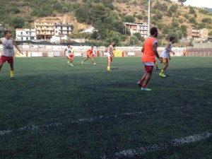 Un momento dell'amichevole Due Torri - Igea