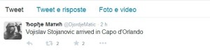Il twitter che conferma l'approdo di Stojanovic a Capo d'Orlando