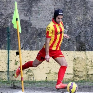 Matteo Serio in azione con la maglia della Mamertina