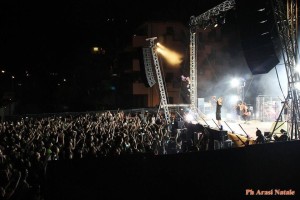 Una fase del concerto di Fedez