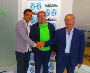 Il Dg dell'Orlandina Francesco Venza ed i vertici di Betaland