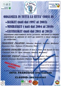 I corsi basket, minibasket