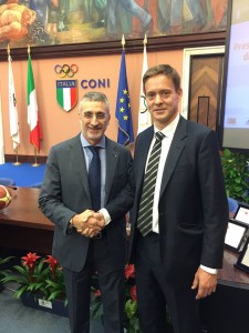 Basciano e il titolare di Stream Italia