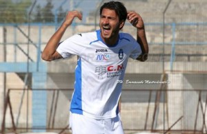 Antonio Croce con la maglia del Bisceglie