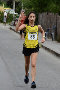 L'arrivo della vincitrice Giorgia Cappuccio