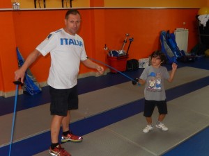 Allenamento scherma con il maestro Letterio Cutugno