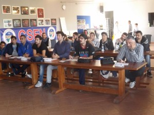 I corsisti a lezione