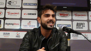 Alessio Viola del Foggia in conferenza 